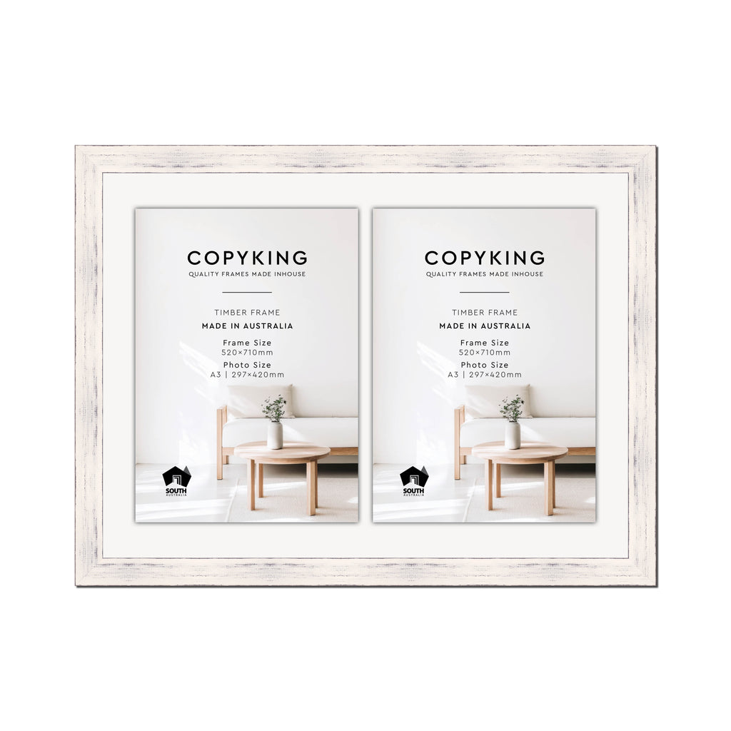 Vintage Coconut 38mm Wood Certificate Frame - 520mm x 710mm - 2 Certificates (A3)