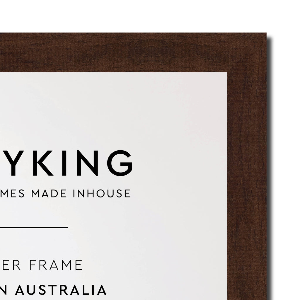 Walnut 20mm Wood Collage Photo Frame - 14" x 22" - 2 Photos (8" x 10")