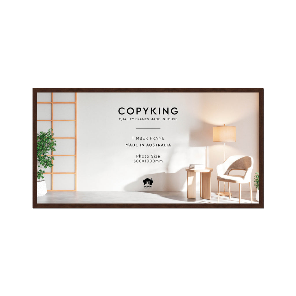 Walnut 20mm Wood Panoramic Photo Frame - 50cm x 100cm