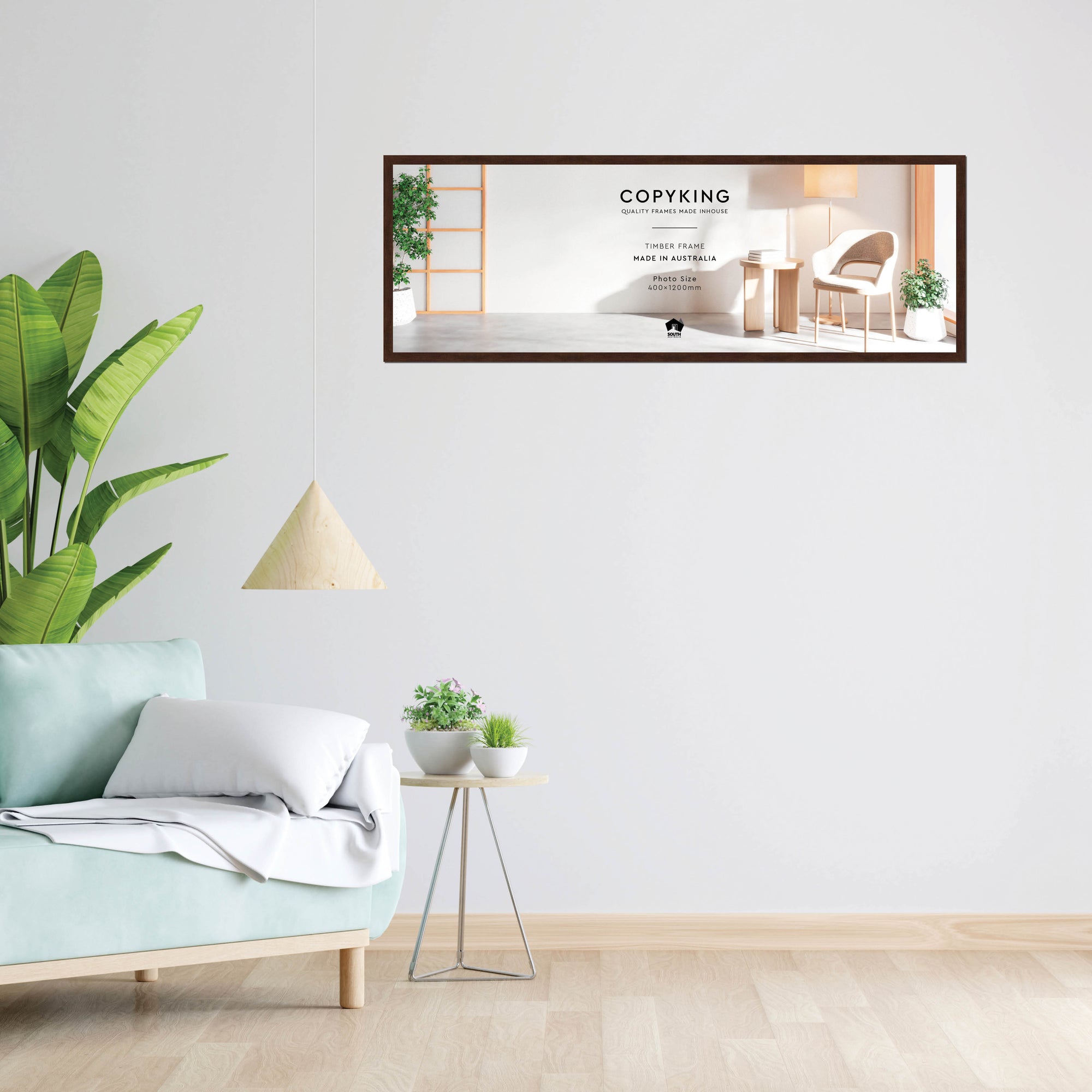 Walnut 20mm Wood Panoramic Photo Frame - 40cm x 120cm