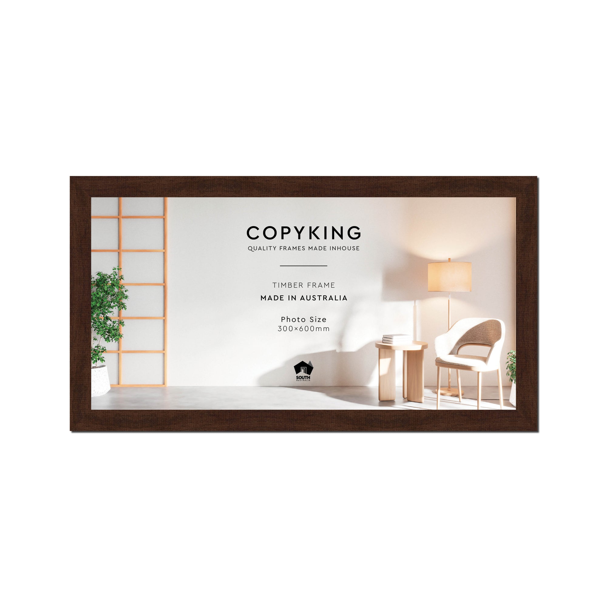 Walnut 30mm Wood Panoramic Photo Frame - 30cm x 60cm