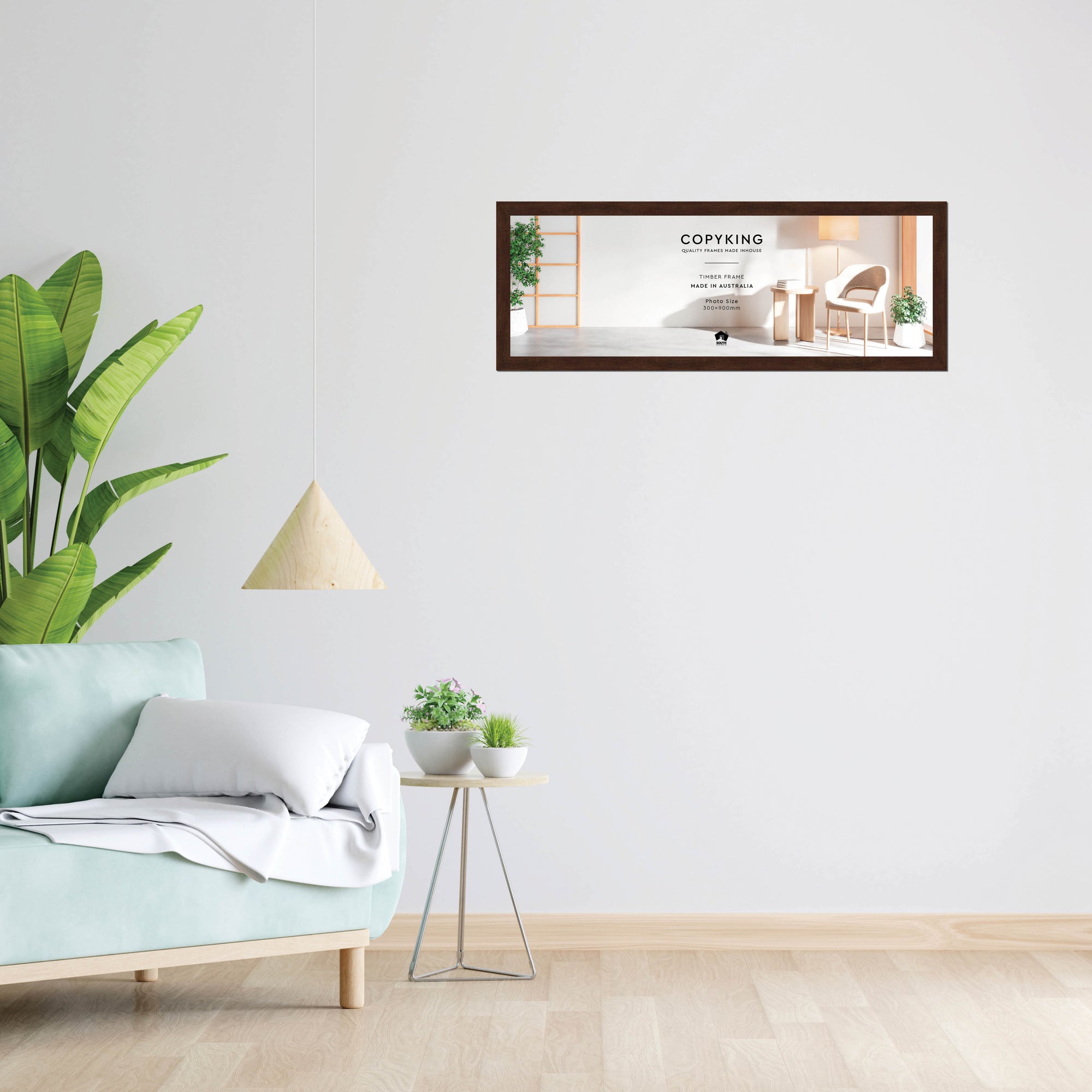 Walnut 30mm Wood Panoramic Photo Frame - 30cm x 90cm