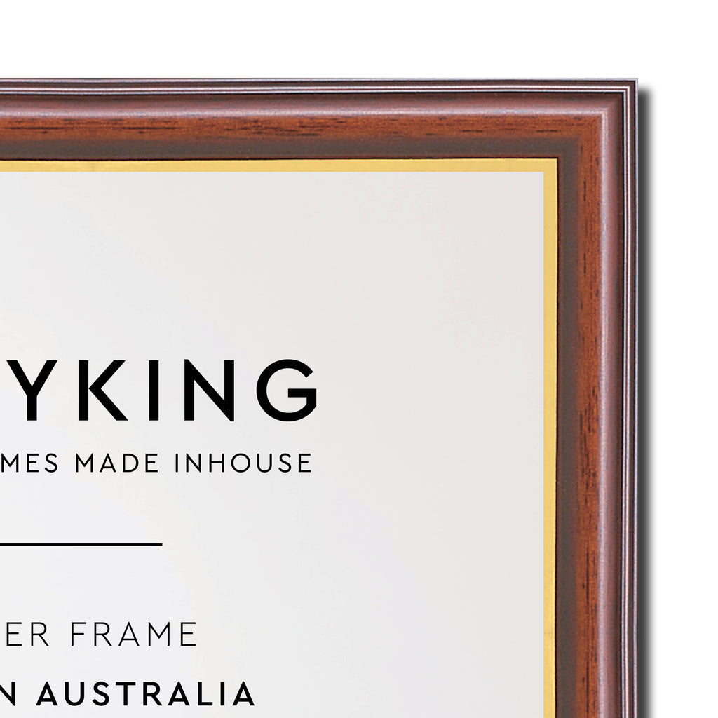 Walnut/Gold 20mm Wood Panoramic Photo Frame - 60cm x 120cm