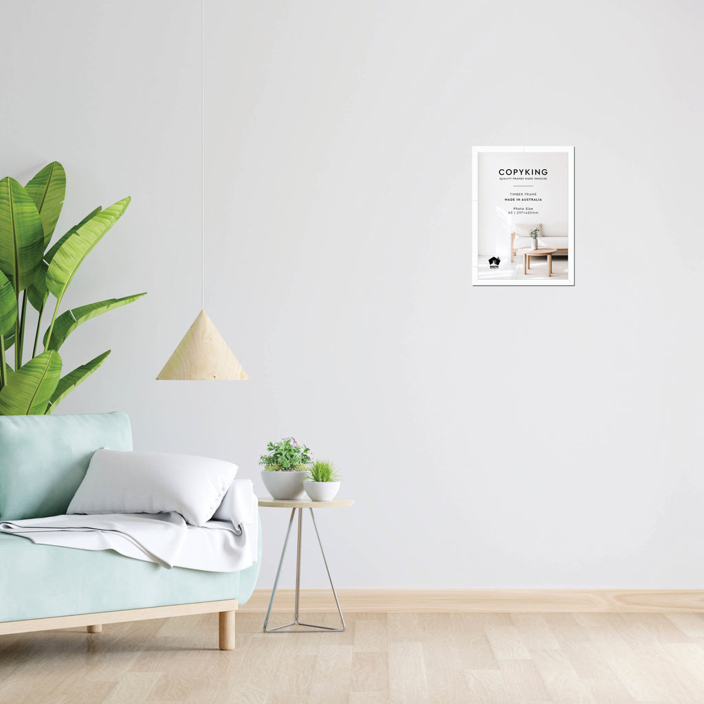 White 20mm Wood Poster Frame - A3 (297mm x 420mm)