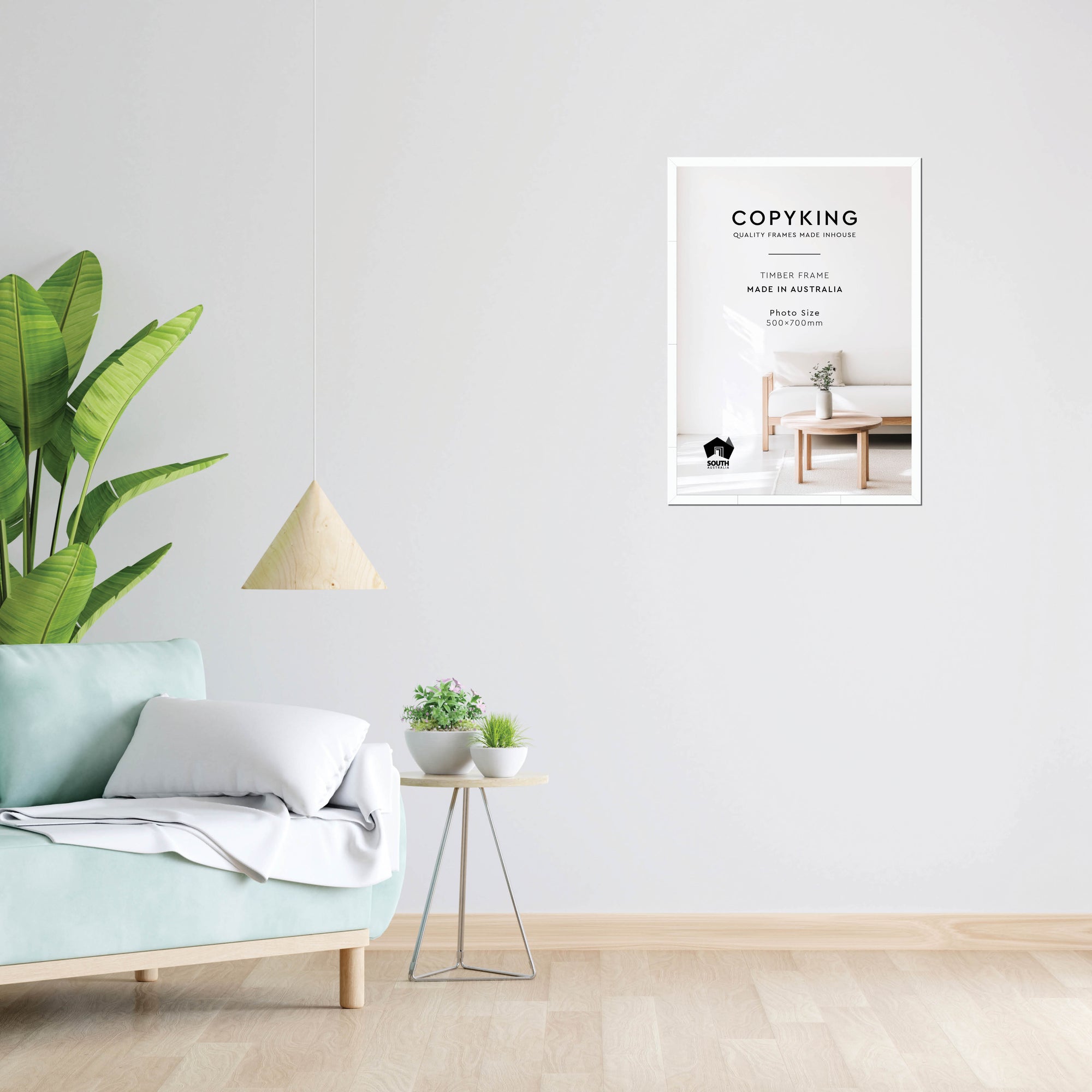 White 20mm Wood Poster Frame - 50cm x 70cm