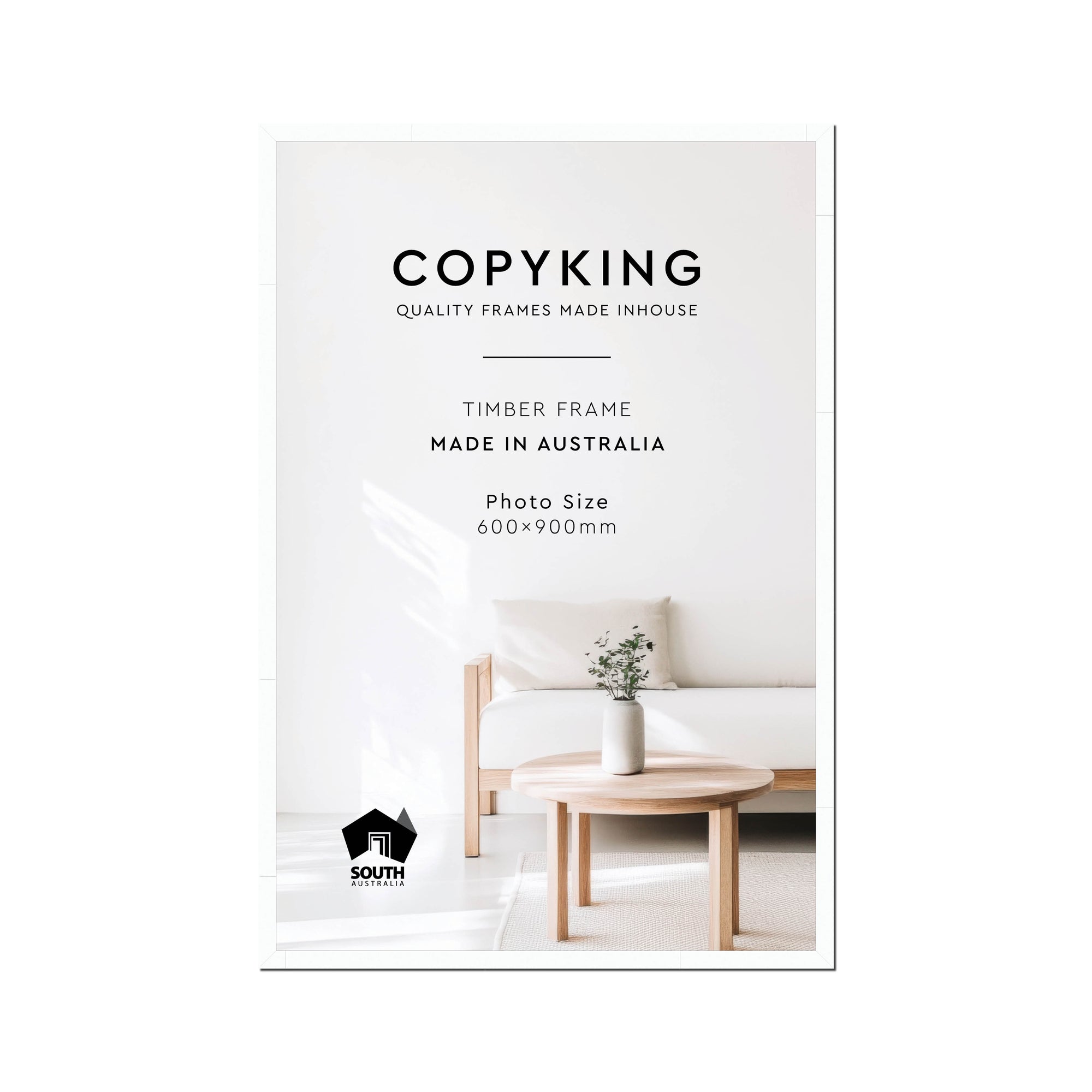 White 20mm Wood Poster Frame - 60cm x 90cm