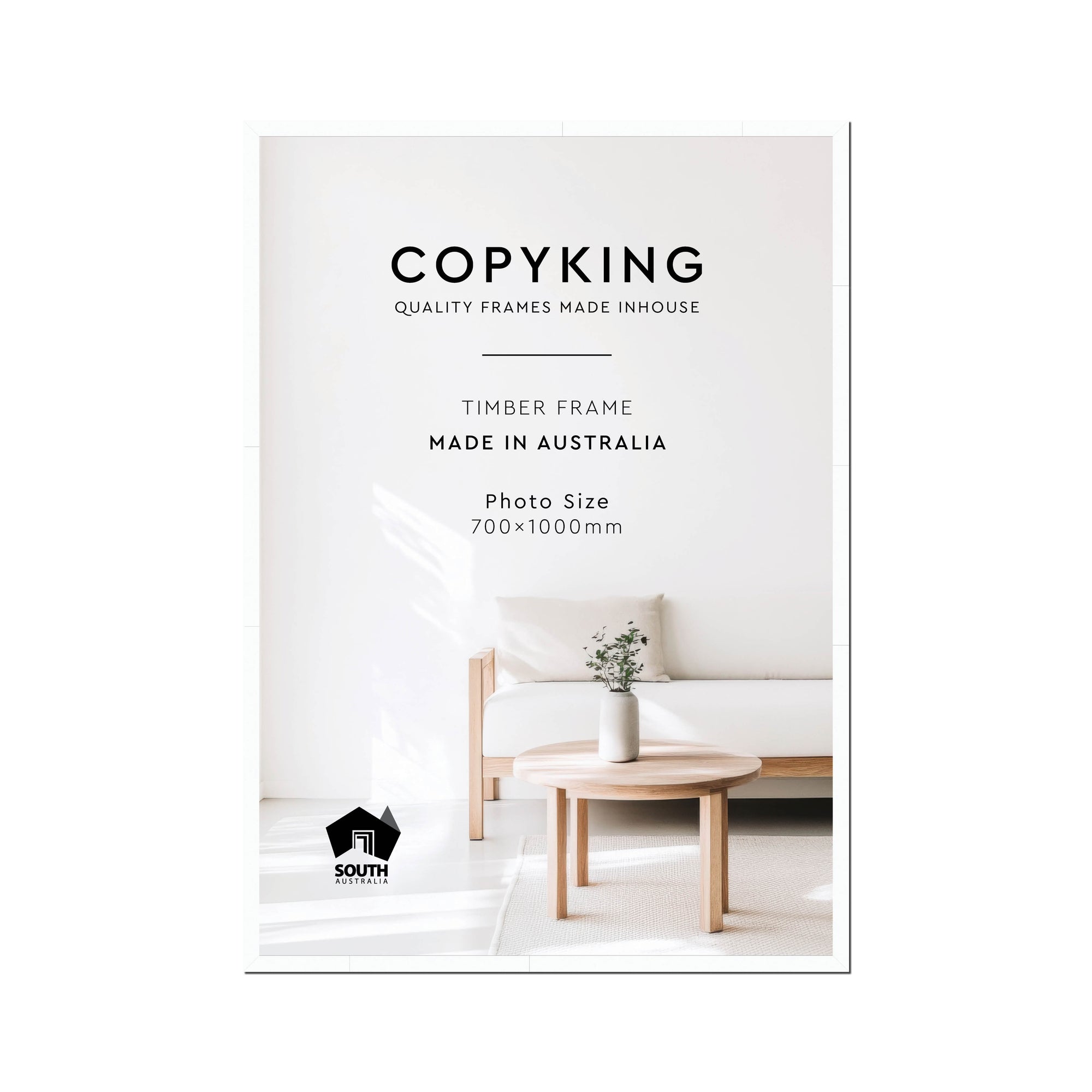 White 20mm Wood Poster Frame - 70cm x 100cm