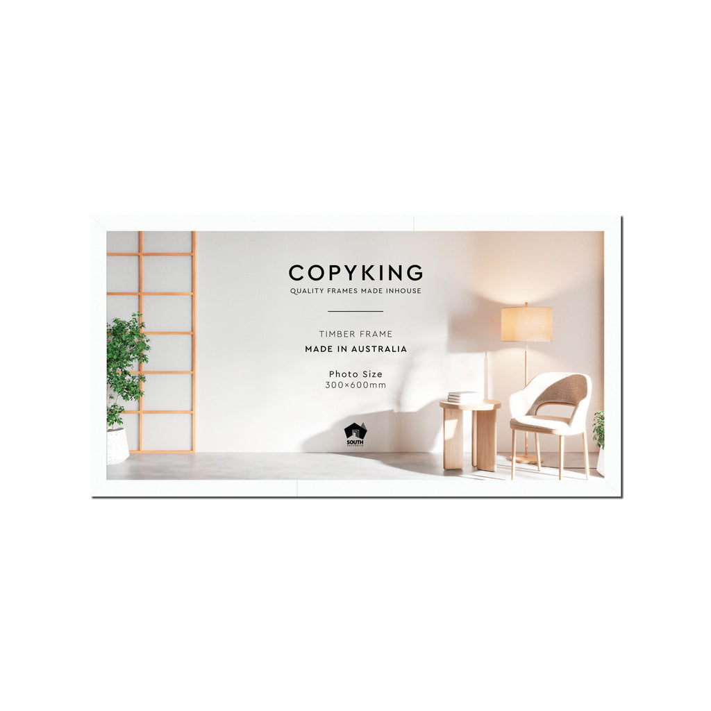 White 20mm Wood Panoramic Photo Frame - 30cm x 60cm