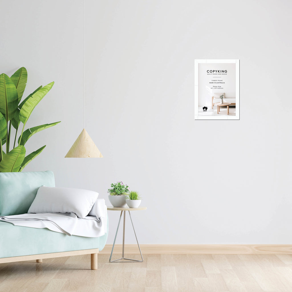 White 30mm Wood Poster Frame - A3 (297mm x 420mm)