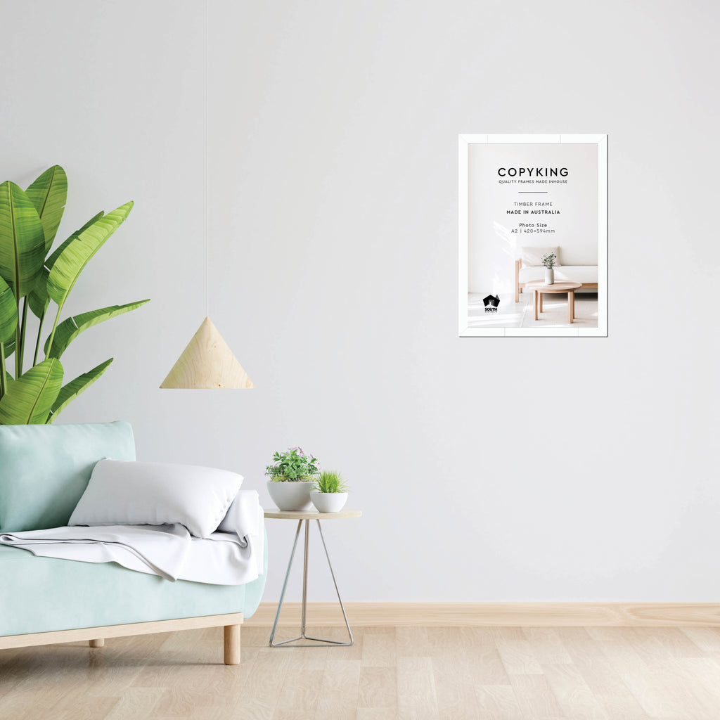 White 30mm Wood Poster Frame - A2 (420mm x 594mm)